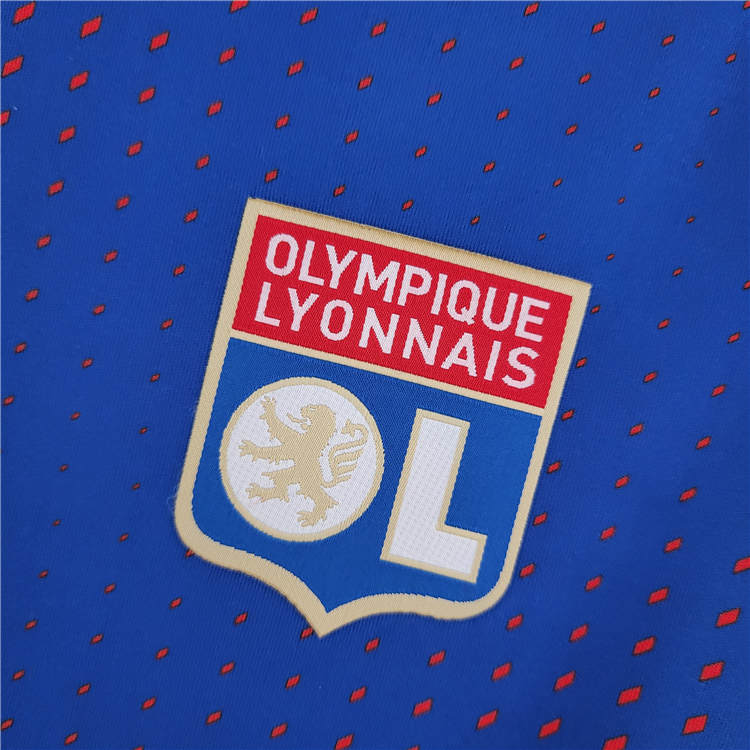 22/23 Olympique Lyonnais Away Blue Soccer Jersey Football Shirt - Click Image to Close
